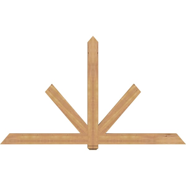 Ekena Millwork Kennewick Timber Gable Bracket, Western Red Cedar, 96"W x 56"H x 3 1/2"D x 5 1/2"F, 14/12 Pitch GBW096X56X0406KEN00SWR - main